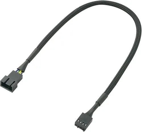 Akasa PC-Lüfter Verlängerungskabel [1x PC-Lüfter Stecker 4pol. - 1x PC-Lüfter Buchse 4pol.] 0.30m Schwarz