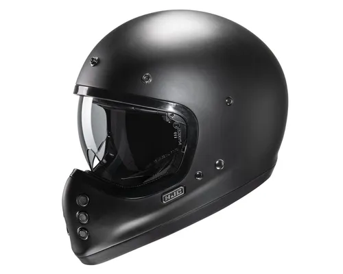 HJC V60 Helm schwarz unisex, XXL - Motorradhelm mit modernem Touch, leichte Fiberglasschale und große Sonnenblende für optimalen Schutz und Komfort beim Fahren.