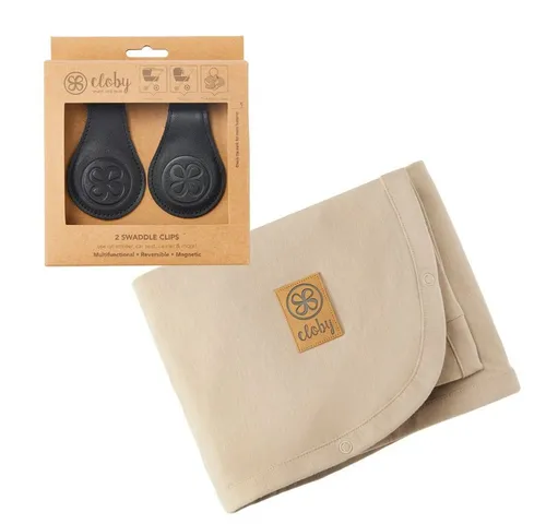 Cloby Kinderwagen-Sonnenschutzhülle UV Decke und Magnetclips im Set