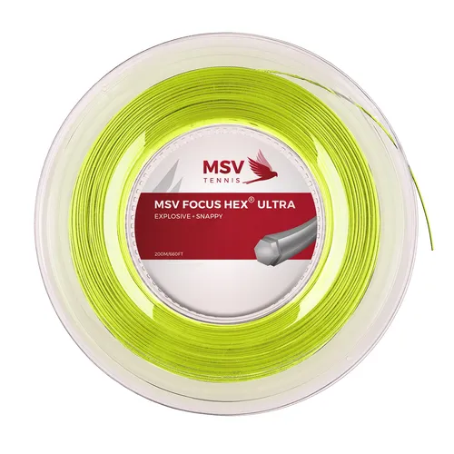MSV Tennissaite Focus Hex Ultra neongelb 200m Rolle