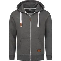Rock Creek Herren Kapuzenpullover mit Reißverschluss - Dunkelgrau S - Modischer Kapuzenpullover mit Reißverschluss, ideal für aktive Tage. Aus atmungsaktivem Polyester-Baumwoll-Gemisch, mit verstellbarer Kapuze und praktischen Seitentaschen. Ein Must-have für stilbewusste Männer!