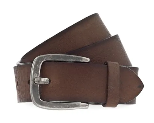 Vanzetti Ledergürtel Denim Love braun W110 - Gürtel aus 100% Leder in Dark Brown, ideal für einen lässigen Look und perfekt für Jeans oder Freizeitoutfits.