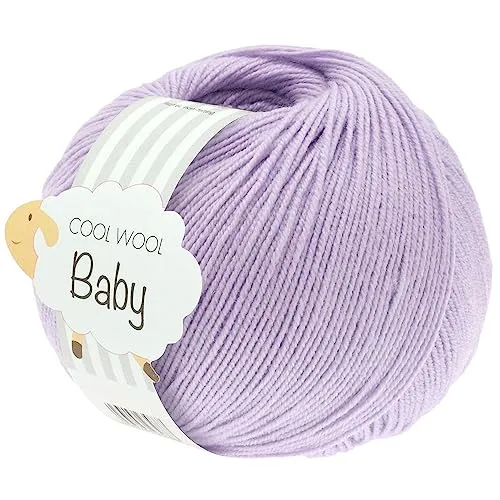 LANA GROSSA Cool Wool Baby | 100% Schurwolle Merino, filzfrei | Handstrickgarn aus 100% Schurwolle (Merino) | 50g Wolle zum Stricken & Häkeln | 220m Garn FB 268