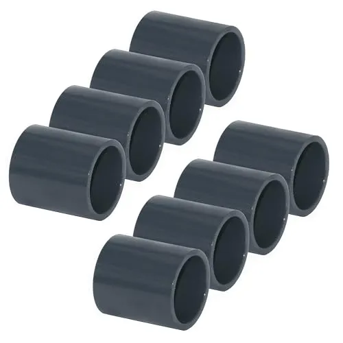 HAF 8x PVC Fittings Muffe 63mm | Hochwertige Klebemuffen für Rohrverbindungen - Set aus 8 PVC Fittings Muffen 63mm für vielseitige Rohrverbindungen. Ideal für den Einsatz in Poolverrohrungen und Gartenanlagen. Hohe Beständigkeit und Langlebigkeit für zuverlässige Verbindungen.