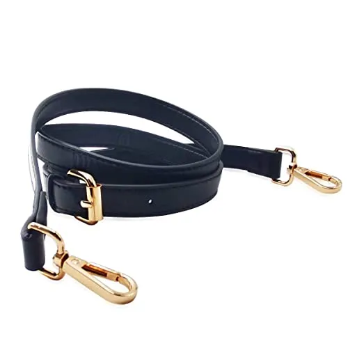 Pu LederTragegurt,Ersatz Schultergurt,Schulterriemen Trageriemen Handtasche | Taschengurt Verstellbare 105-120cm Lang Umhängegurt Tasche Zubehör Schwarz