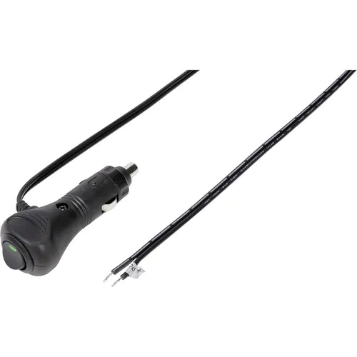 TRU COMPONENTS Kfz-Stecker inkl. Kabel Belastbarkeit Strom max.=10 A   12 V/DC