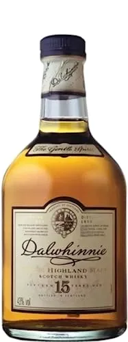 Dalwhinnie 15 Years Old Highland Single Malt Scotch Whisky 1l - Whisky in Geschenkbox, 15 Jahre gereift, mit Aromen von Honig, Mandeln und getrockneten Früchten – ideal zum Genießen oder Verschenken.
