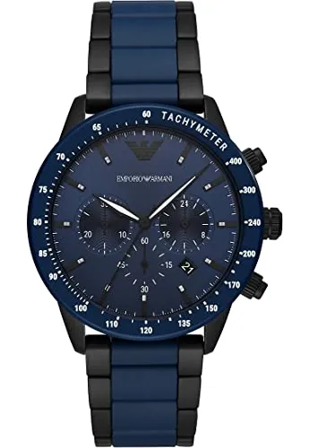 Emporio Armani Herren Quarz-Chronograph Uhr mit Armband AR70001