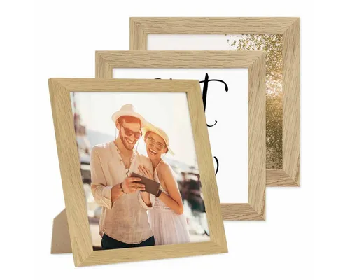 PHOTOLINI Bilderrahmen 3er Set breite Rahmen, extra Zubehör, (3er Set), im modernen Stil für Ihre stilvolle Wanddekoration