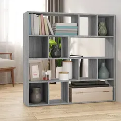 Bücherregal Raumteiler Weiß - Regalsystem mit 5 Fächern, ideal zur stilvollen Raumtrennung und Aufbewahrung von Büchern und Dekoration.