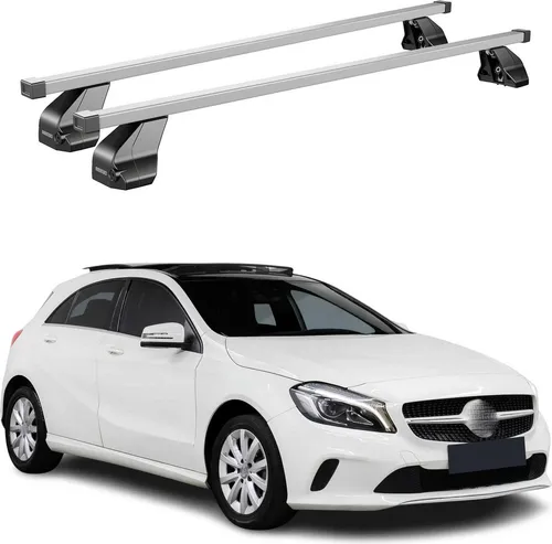 OMAC Dachträger Menabo für Mercedes A Klasse W176 (2012-2018) - Dachgepäckträger aus hochwertigem Stahl, leicht und abnehmbar. Ideal für Fahrräder, Ski und Kajaks - wasserbeständig und aerodynamisch für maximale Effizienz.