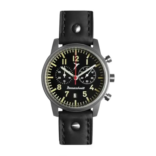 Messerschmitt Herrenuhr Flieger-Chronograph Schwarz ME-4544-5021