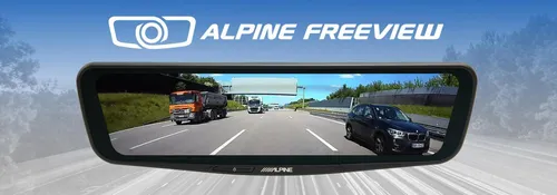 Alpine DME-R1200 Digitaler Rückspiegel - Einparkkamera für Wohnmobile, Reisemobile und Campervans, mit Farbkamera und universeller Kompatibilität für einfaches Einparken.