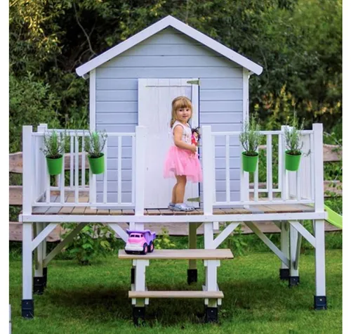 bv-vertrieb Spielhaus Kinderspielhaus Spielhaus Holz-Gartenhaus Spielhütte Holz - (3994)