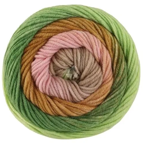LANA GROSSA Cool Wool Big Color| Extrafeine Merinowolle waschmaschinenfest und filzfrei | Handstrickgarn aus 100% Schurwolle (Merino) | 50g Wolle zum Stricken & Häkeln | 120m GarnFB 4042