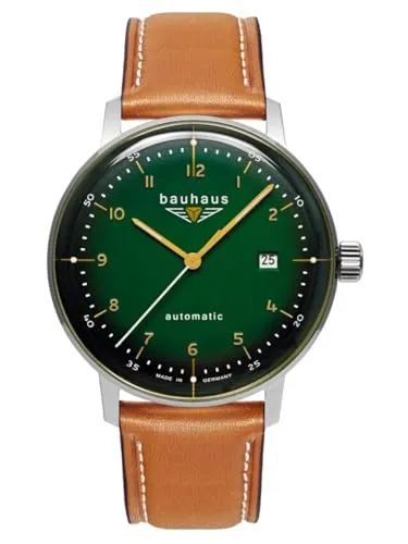 Bauhaus 2064-4 Herrenuhr Automatik – Edle Zeitmessung mit grünem Zifferblatt - Elegante Herrenuhr aus Edelstahl, inspiriert vom Bauhaus-Stil. Mit präzisem Automatikwerk und robustem Mineralglas – für stilvolle Akzente im Alltag.