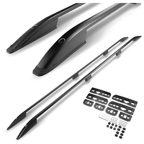 CHROMEMASTER | Dachreling Dachträger Kompatibel mit VW Transporter T5 L2 LANG 2003-2015; Zur Befestigung der Dachgepäckträger, Dachkörben, Dachboxen oder Dachfahrradträger; Konstruktion aus Aluminium