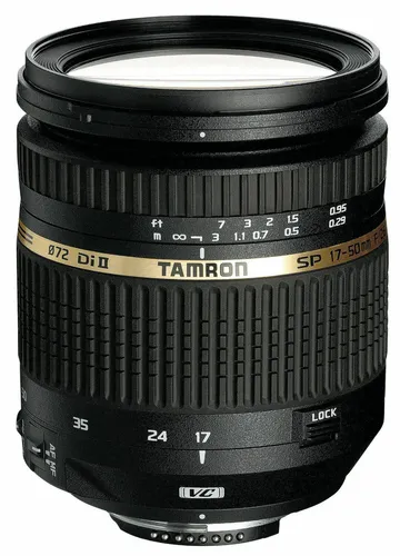 Tamron SP 17-50 mm f/2.8 XR DI II VC Objektiv für Nikon - Hochwertiges 17-50 mm Objektiv mit Bildstabilisierung, ideal für gestochen scharfe Aufnahmen und kreative Fotografie.