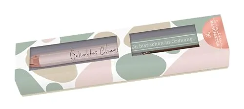 Grafik-Werkstatt Kugelschreiber mit Drehmechanik | schwarze Mine auswechselbar| Geliebtes Chaos, Grün, 63995, 1 Stück (1er Pack)