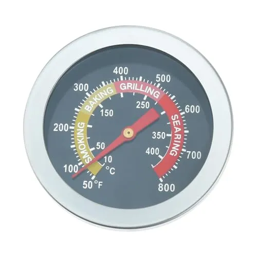 DRELD Edelstahl Grill Thermometer Analog BBQ Thermometer, Röstthermometer, 10-400℃/50-800 ℉ Gasgrillthermometer für alle Holzkohlegrill, Grills, Ofen, Smoker, Räucherofen, Backofen und Grillwagen