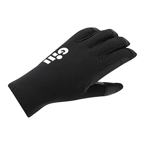 Gill 3 Seasons Handschuhe - Schwarz - Leicht und wasserdicht - Größe L – Ideal für Outdoor-Aktivitäten. Nahtlose Fingerspitzen für besten Komfort und Fingerfertigkeit. Leichte Neoprenkonstruktion bietet Schutz und Wärme, während die Dura-Grip-Handfläche für optimalen Halt sorgt.