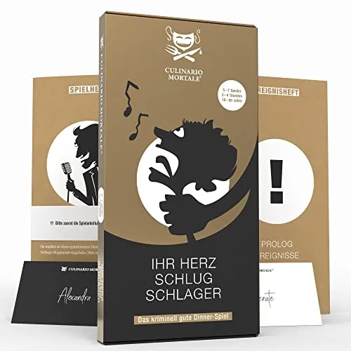 Ihr Herz schlug Schlager: Unterhaltsames Musikquiz in gold von CULINARIO MORTALE