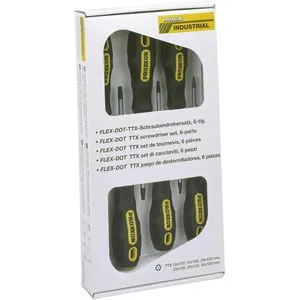 Proxxon Schraubendreher FLEX-DOT Set, 6-teilig Torx mit Bohrung - Schraubendreher Set mit präziser schwarzer Spitze und ergonomischem Griff für ermüdungsfreies Arbeiten. Ideal für Profis und Heimwerker.