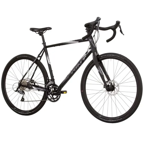 Airtracks 28 Zoll Herren Gravel Bike Whisper 5.0 Fahrrad 2 x 9 Shimano SORA R3000 Schwarz - Rahmenhöhen 52cm und 56cm - (52cm (Körpergröße 170-185cm))