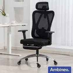 Ambiness BackPro Bürostuhl mit Chrom-Finish in silber von Ambiness