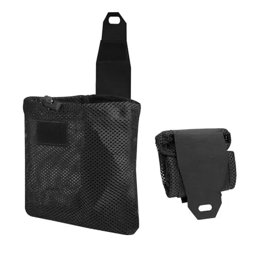 Taktische Molle Dump Pouch, Faltbare Dump Bag Mesh Kordelzug Utility Pouch, Faltbare Magazin Mag Tasche für Camping Wandern Jagd Radfahren Abenteuer
