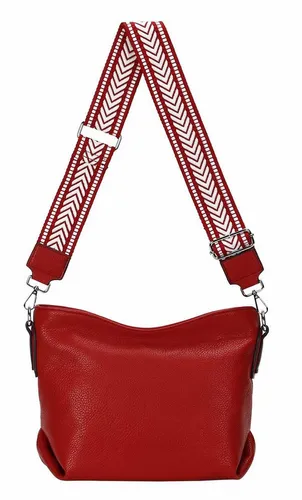 OBC Damen Shopper Umhängetasche Rot - Stylische und multifunktionale Umhängetasche für den Alltag. Hergestellt aus weichem Kunstleder, ideal für Ausflüge und Reisen. Größe: 34x25x14 cm, perfekt für jeden Anlass!