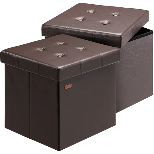 Casaria Sitzhocker mit Stauraum – Faltbar und Gepolstert - Sitzhocker & Ordnungshelfer mit 40 Litern Stauraum, robustem MDF-Gestell und hoher Belastbarkeit bis 300 kg. Ideal für Bücher, Kleidung und Spielzeug – vielseitig nutzbar und platzsparend faltbar.