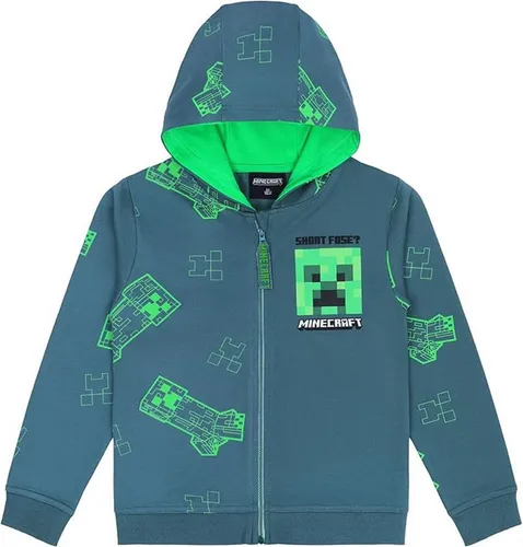 Minecraft Kapuzensweatshirt MINECRAFT Kapuzen Sweatshirtjacke Jungen+Mädchen 6-12Jahre Minecraft Kinder Sweatshirtjacke Pullover