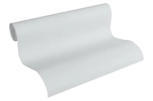 A.S. Création Pure Elegance Vliestapete mit Textilstruktur 0,53 x 10,05 m – Grau – Uni Tapete mit Struktur - Made in Germany - einfarbige creme Wandtapete für verschiedene Räume - 297327
