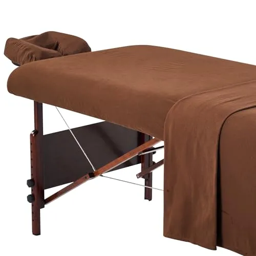 Master Massage Deluxe-Bezug für Massageliegen, Flanell, Schokoladenbraun, 3-teilig
