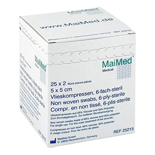 Vlieskompressen 5x5 cm Steril 6fach