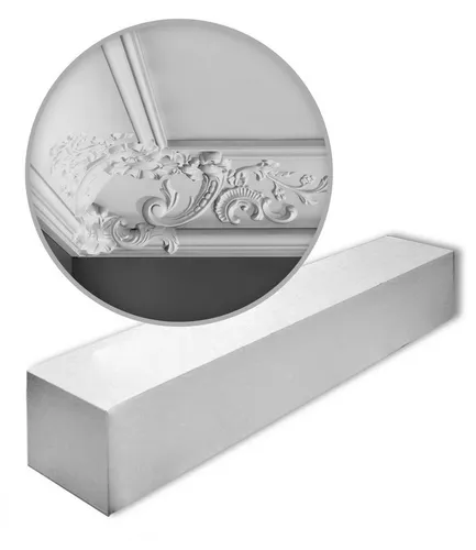Orac Decor Deckenleiste C338B - Elegante Zierleiste für Decken - Deckenleisten aus Purotouch® im 6er Set, leicht und robust für einfache Verklebung in Innen- und Außenbereichen. Perfekt für einen stilvollen Rokoko-/Barock-Look.