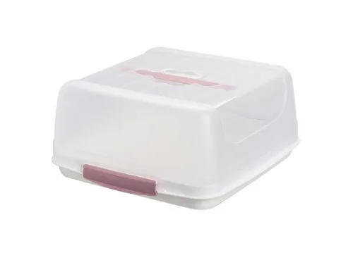 Engelland Kuchentransportbox Kleine Kuchenbox mit transparentem Deckel, Kunststoff, (Vorteils-Set, 1-tlg., sicheres Transportieren), mit Tragegriff und Klickverschluss, BPA-frei, rechteckig, Kunststoff