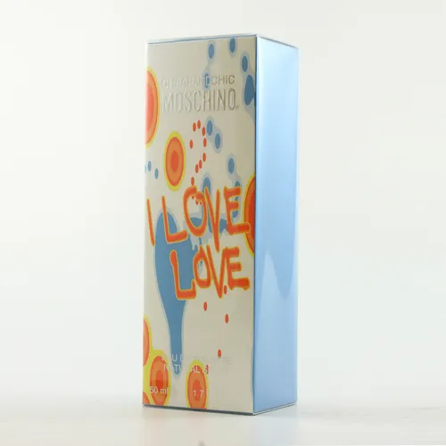 Moschino I Love Love Eau de Toilette für Damen 50 ml - Eau de Toilette für Damen, blumig-fruchtiger Duft mit spritzigen Zitrusnoten und femininen Blumenakzenten, ideal für einen fröhlichen, energiegeladenen Alltag.