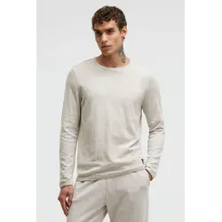 Rundhalspullover CMPD, Damen, Gr. XXL, stone, Material: 100% Baumwolle, bestickt, regular fit normal, Rundhals, eingesetzt Rollsaum, Pullover Rundhalspullover, mit Rollsäumen