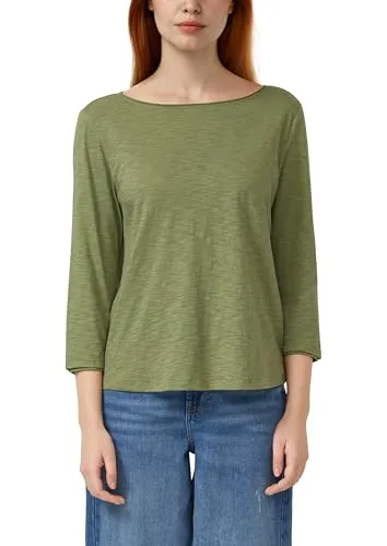 s.Oliver Shirt mit Flammgarnstruktur und 3/4-Ärmeln von s.Oliver