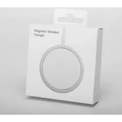 Produktbild MagSafe kompatibel Wireless Charger für Apple iPhone 17 16 15 14 13 12 Pro Max Plus uvm. kabelloses Ladegerät Magnetisch Induktiv Weiß USB-C 15W - Weiß