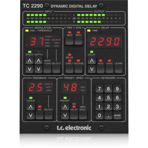 tc electronic TC2290-DT - Dynamic Delay Plug-In - TV-Receiver mit hochwertiger Desktop-Fernbedienung für lebendige Delay-Effekte; vereint klassische Hardware-Designs mit moderner Technik und USB-Stromversorgung.