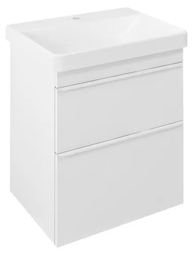 Sapho Waschbeckenunterschrank SITIA 56,4x70x44,2 cm, 2 Schubladen, Weiß matt - Praktischer Waschbeckenunterschrank SITIA mit 2 Soft Close Schubladen. Ideal für stilvolle Badezimmerlösungen. Robustes MDF-Material sorgt für Langlebigkeit und Funktionalität.