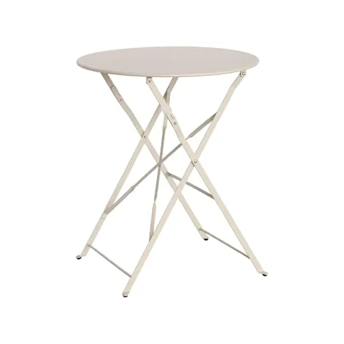 Sweeek Klappbarer Bistro-Gartentisch Ø 60 cm aus Stahl von sweeek