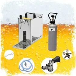 Zapfanlage PYGMY 25 - Komplett Set für frisches Bier - Zapfanlage der Kategorie Zapfanlagen mit 35 L/h Leistung, umweltfreundlicher Kühltechnologie und betriebsbereit in nur 2-4 Minuten - ideal für Bierliebhaber.