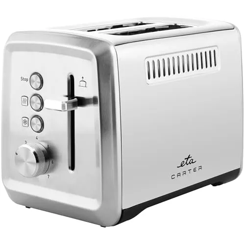 ETA Toaster Carter I 850 W – 2 Scheiben, 7 Bräunungsstufen, Auftaufunktion