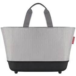 reisenthel shoppingbasket Einkaufstasche Herringbone Grey 22 L - Einkaufstasche mit 22 Litern Volumen, aus robustem Polyester und im trendigen Herringbone-Design – ideal für umweltbewusste Einkäufe.