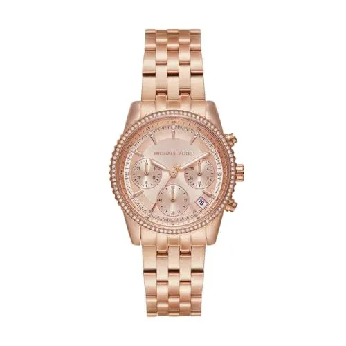 Michael Kors Damen-Uhren Analog Quarz, Roségold - Stilvolle Eleganz - Armbanduhren für Damen, zeitloses Design mit hochwertigem Quarzwerk für präzise Zeitmessung und eleganten Look.