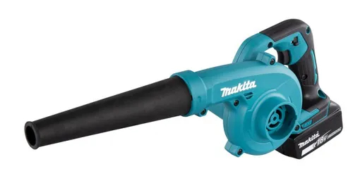 Makita DUB 185 RT1 Akku Laubbläser mit Akku und Ladegerät - Laubgeräte, leistungsstarker Akku Laubbläser mit 18 V und 5,0 Ah Akku für kabellosen Einsatz und effizientes Arbeiten im Garten.
